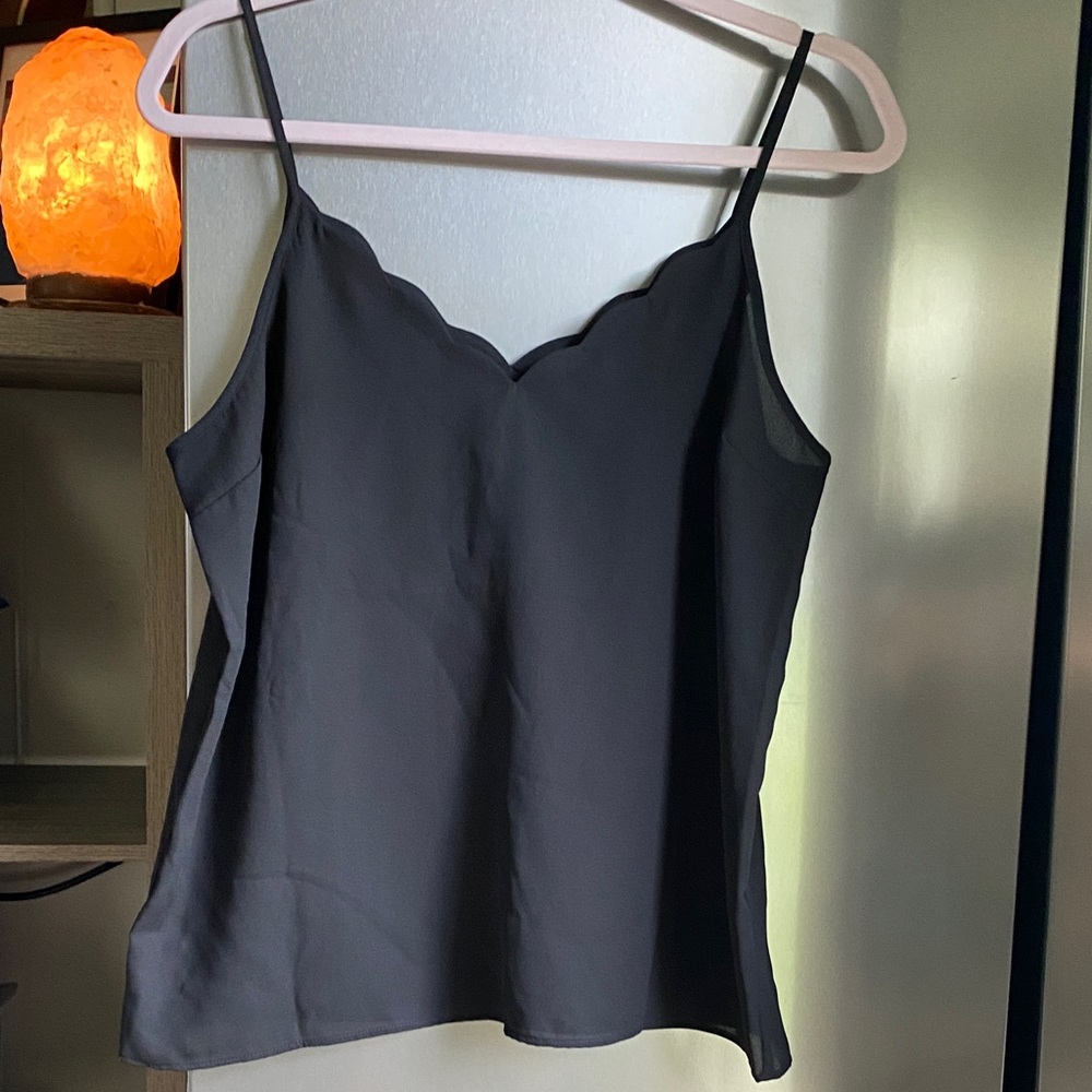 Express Black Scalloped Camisole Top NWOT